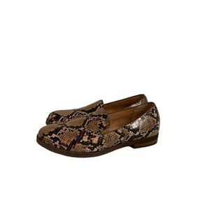 Korks Laine Snake Embossed Leather Loafers Women’s Size 7‎
